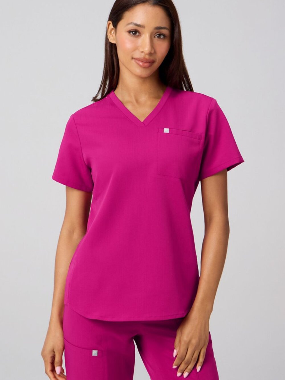 Fabletics Hibiscus Vital 1-Pocket Scrub Top, Small, New with tags